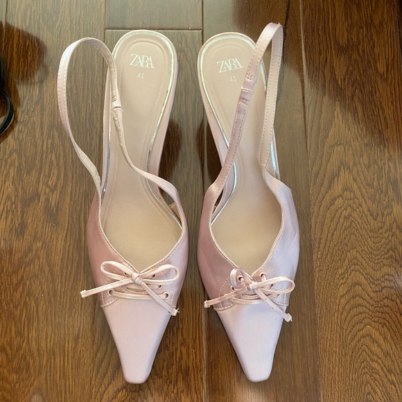 Zara Shoes - Zara pink heels (worn once, size 41/10)